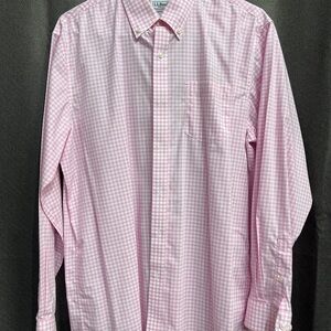 L.L. Bean Men's Pink Gingham Shirt